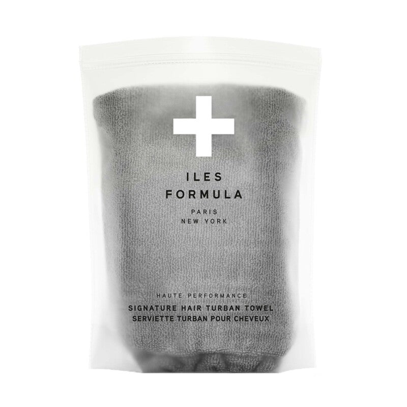 Iles Formula Hair Turban Towel Grey