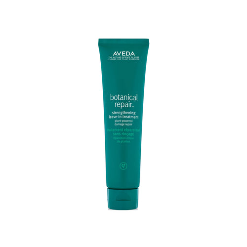 Aveda Botanical Repair Strengthening Leave-In Treatment i en mørk grønn tube mot hvit bakgrunn